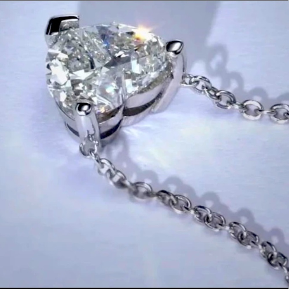 14k VS Heart Solitaire Necklace